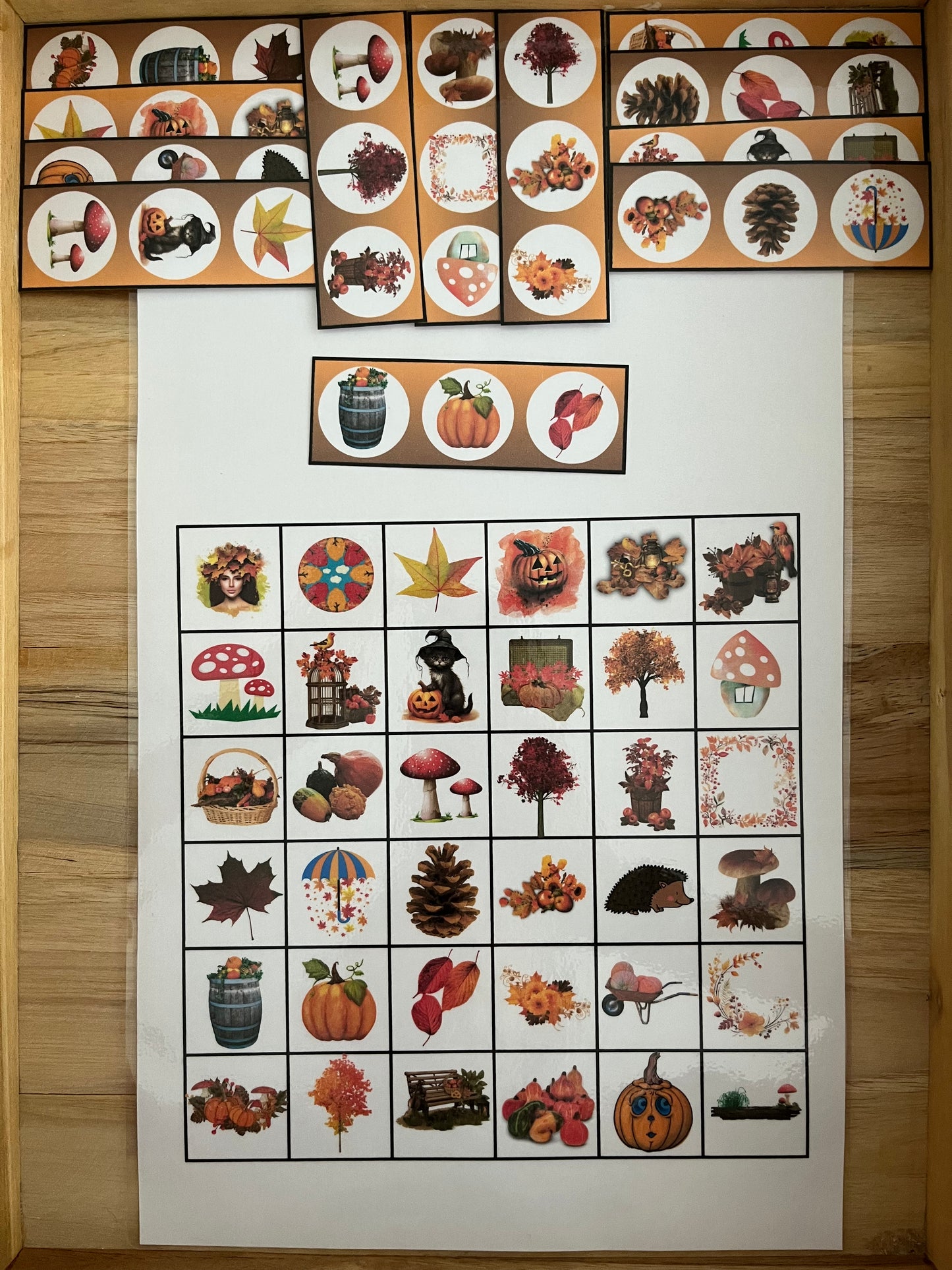 Repère image sur tableau d'automne