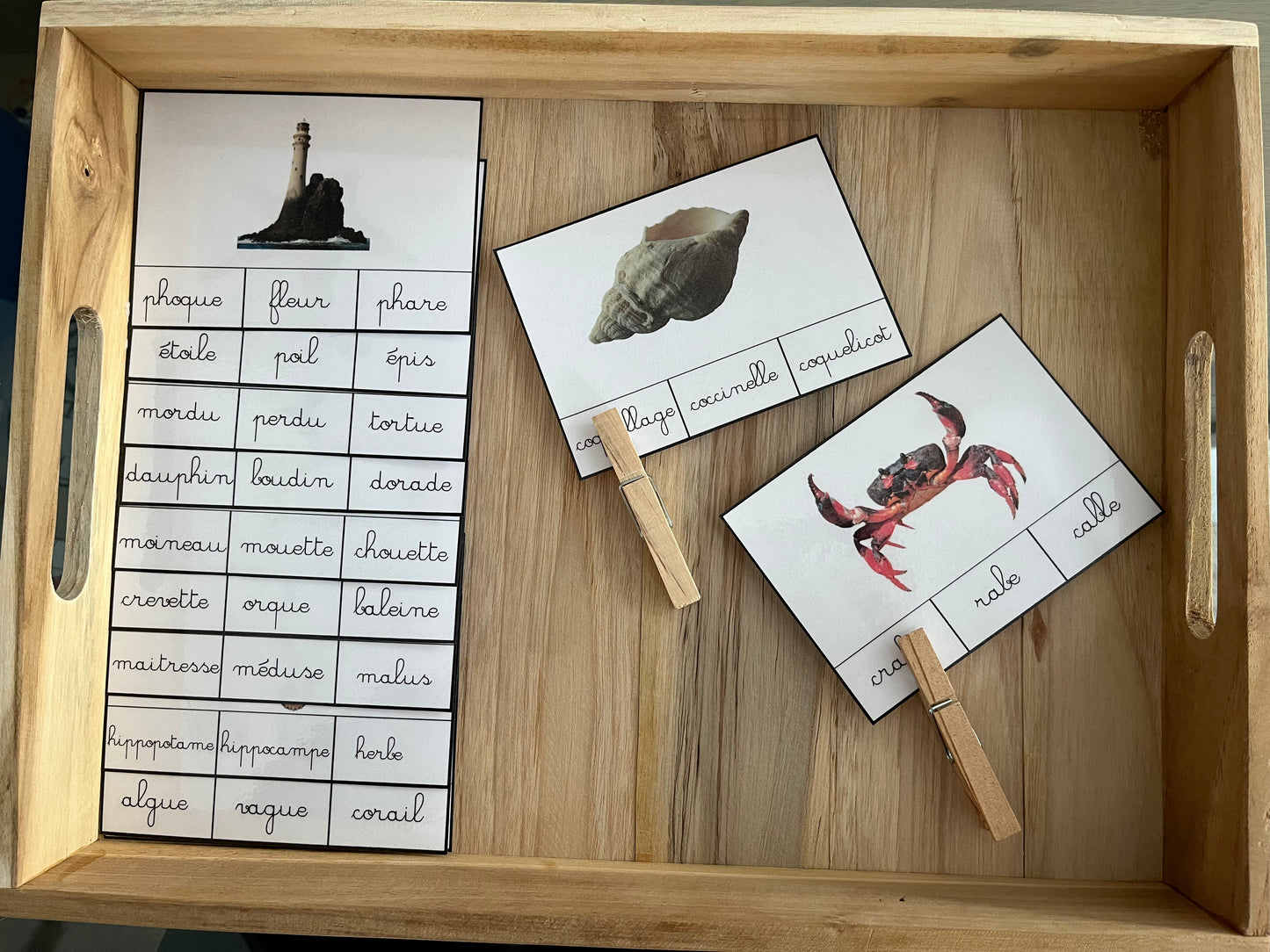 Carte à pincer mot d’été