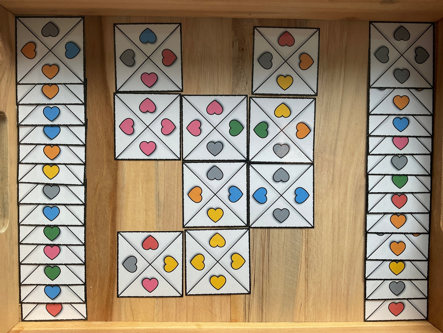 carré en coeur couleur