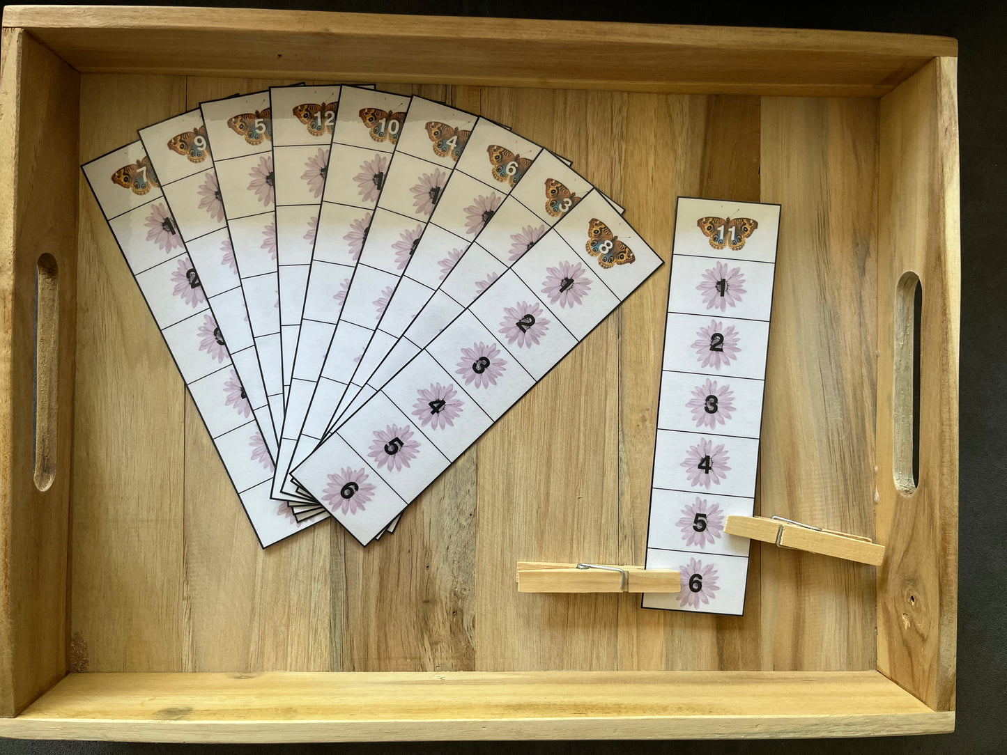 Cartes à pincer complément de chiffres