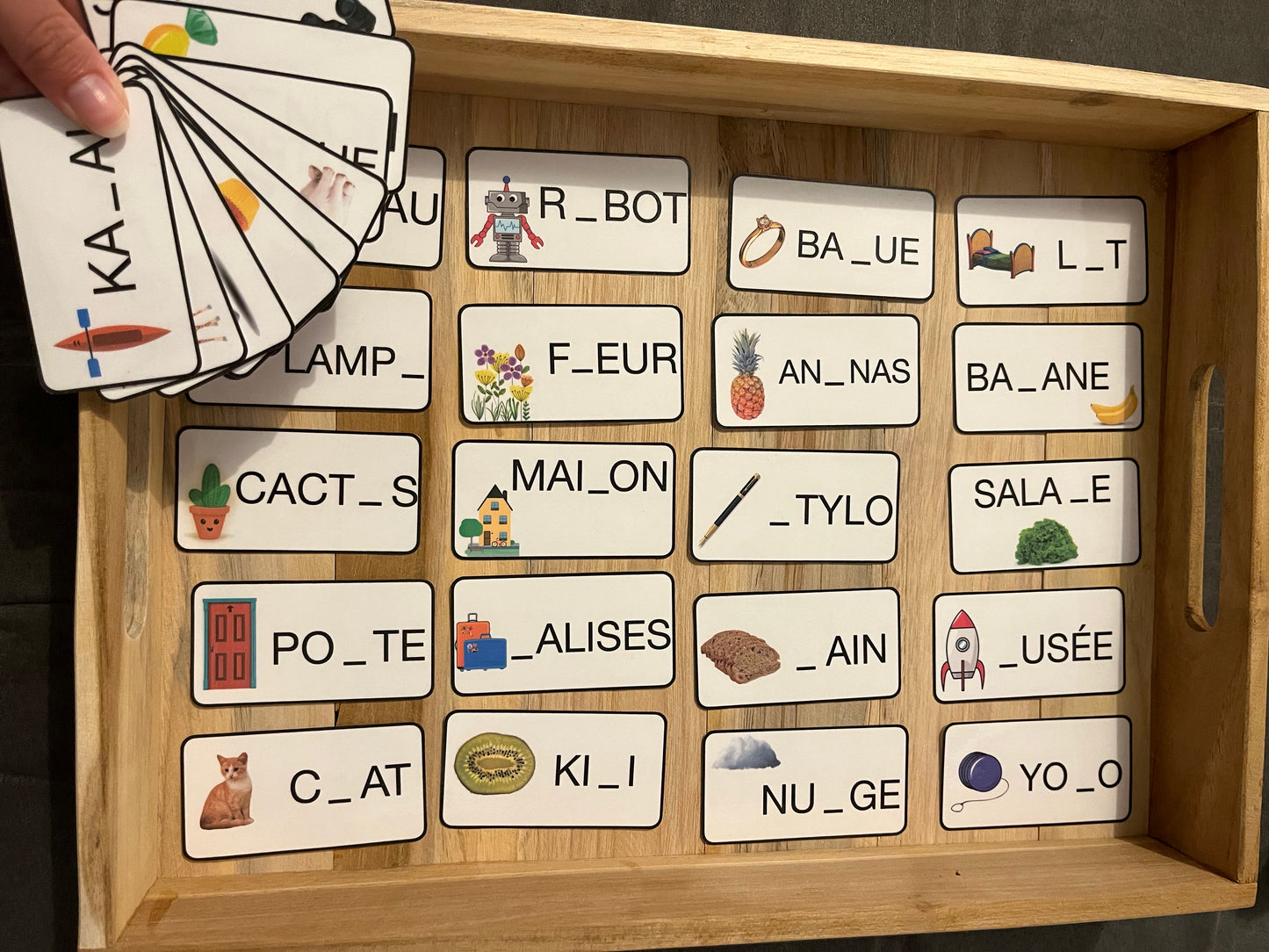 Étiquettes de lettres manquantes