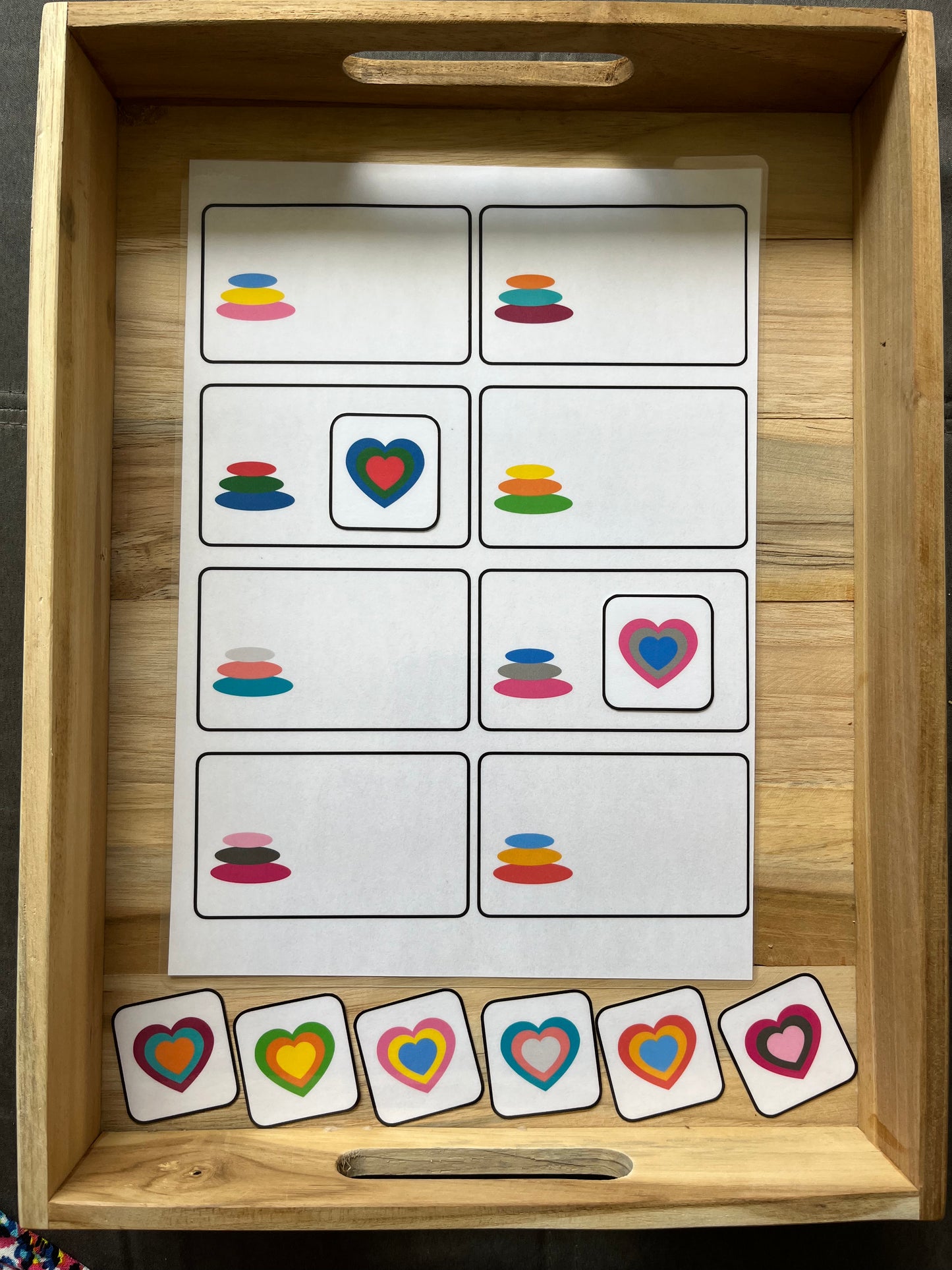 Association de couleurs et de coeur