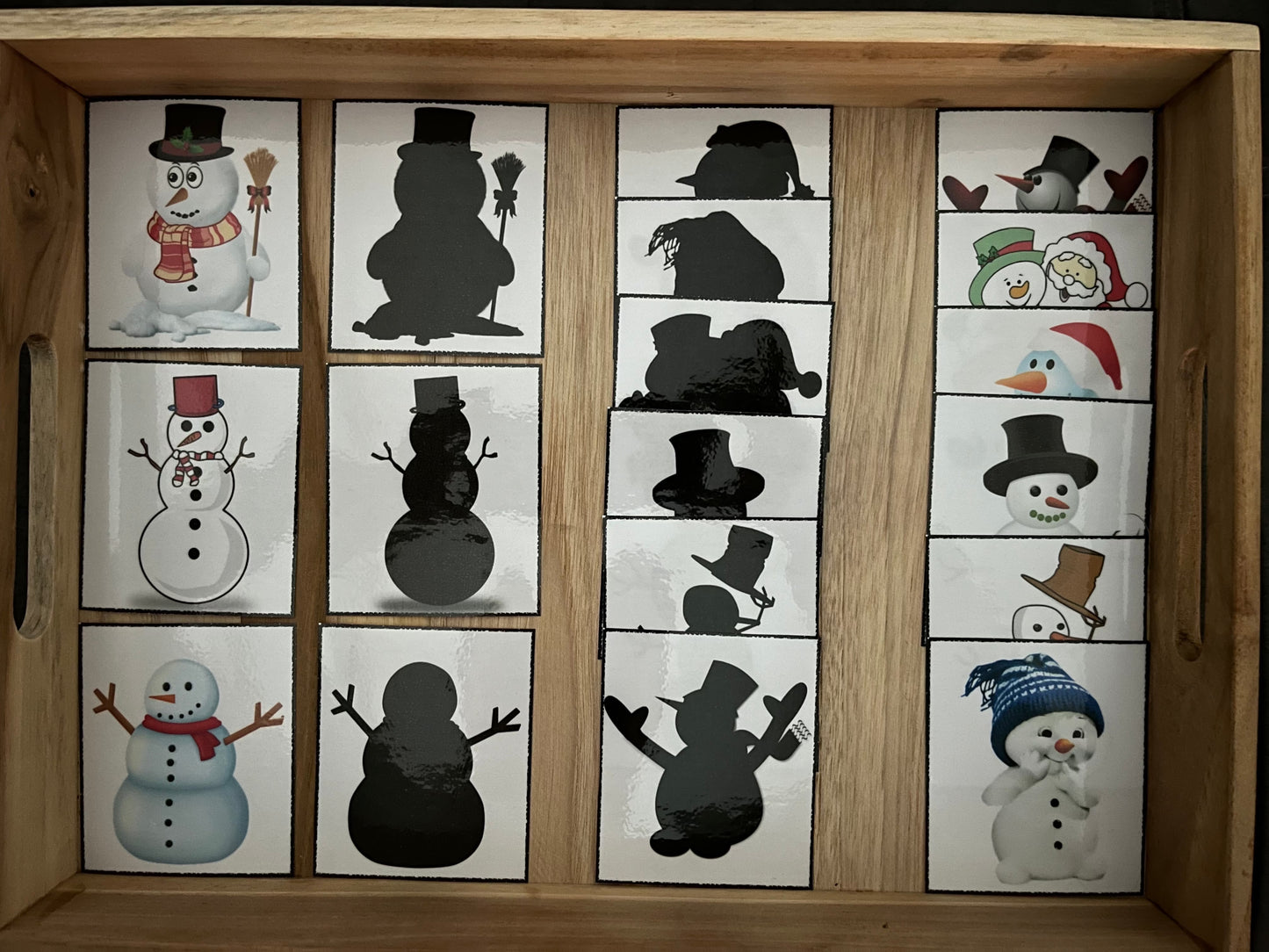 ombres de bonhommes de neige