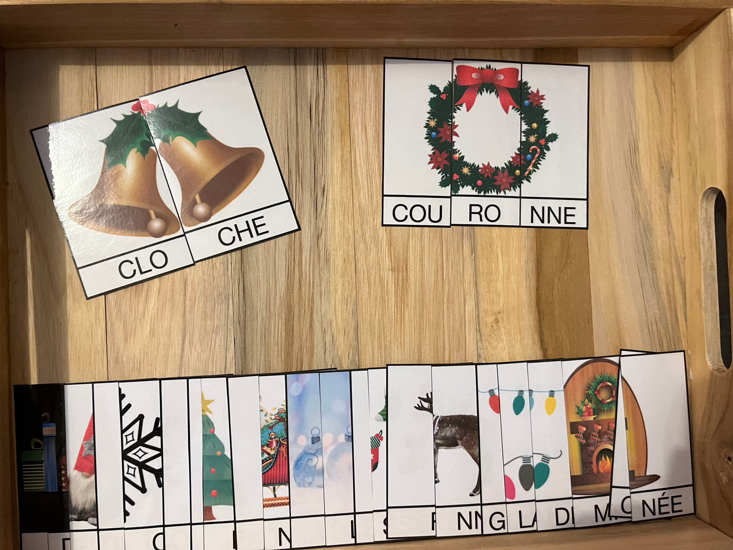 Noël puzzle de syllabes