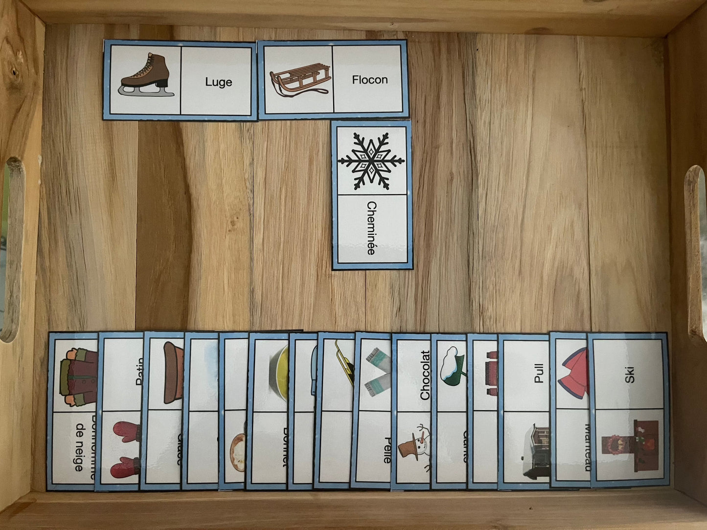 hiver: domino images et mots