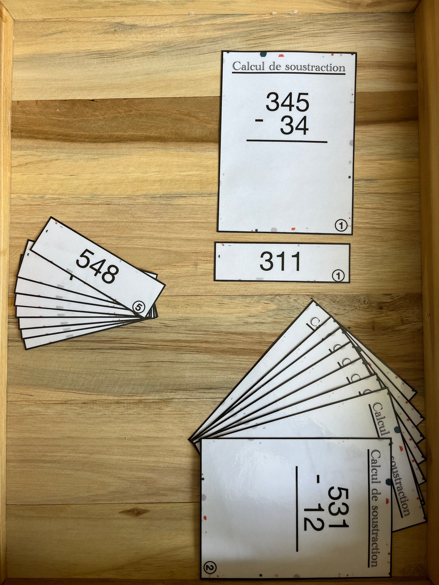 Opération posé de soustractions
