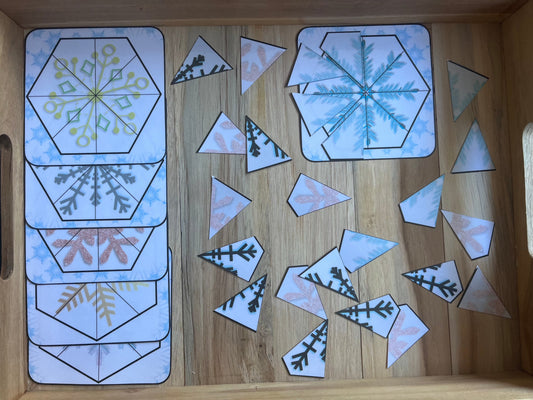 Noël: puzzle de flocons