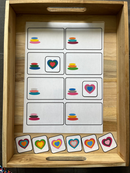 Association de couleurs et de coeur