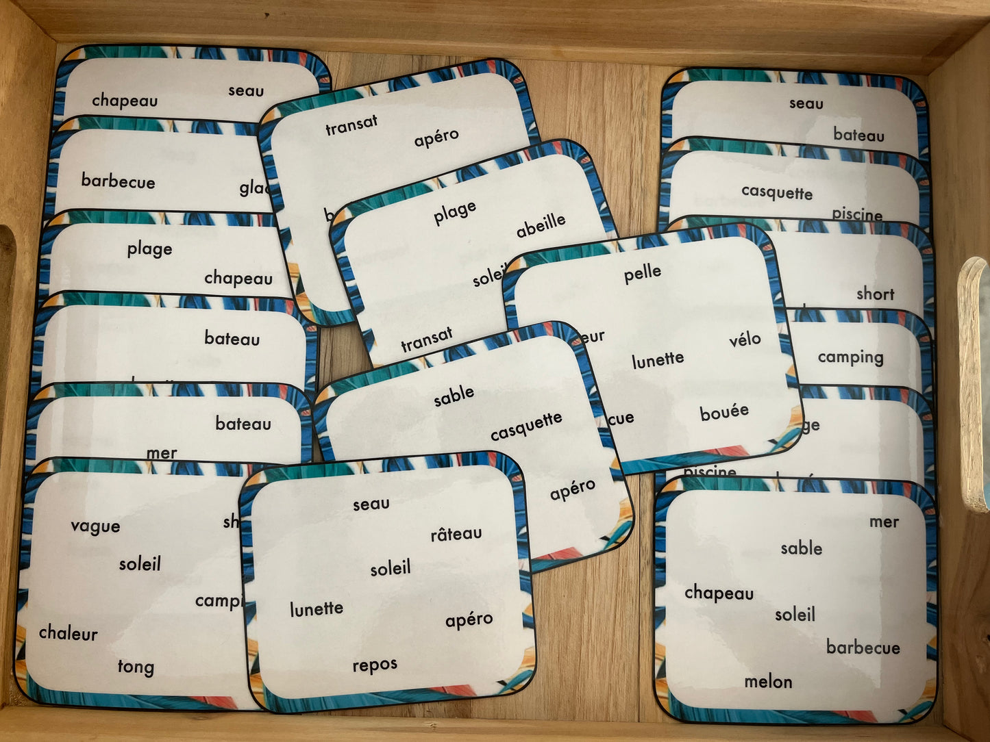 Reconnaissance de mot sur le thème de l'été