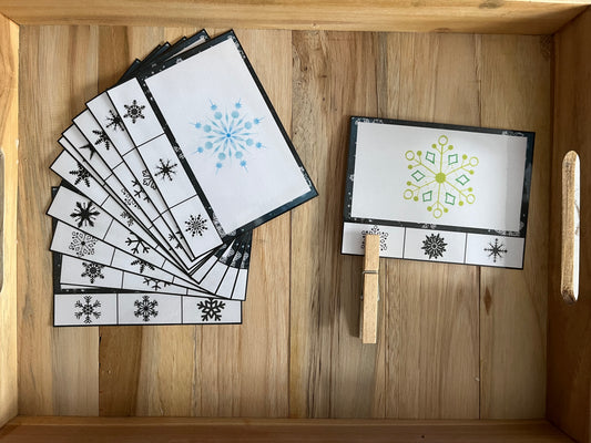 Cartes à pincer des flocons