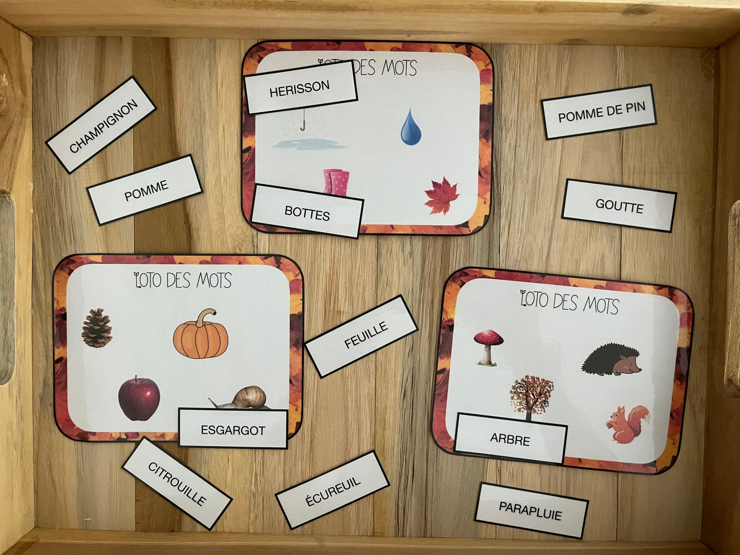 Loto de mots (spécial automne)