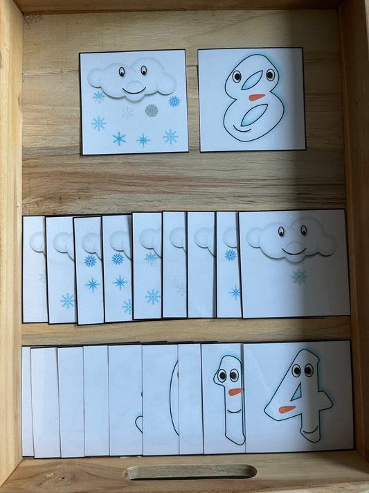 chiffres flocons en neige