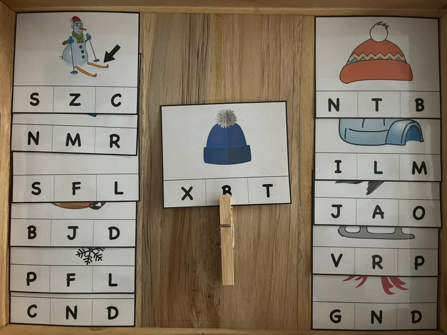 hiver , cartes à pincer de lettre d'attaque