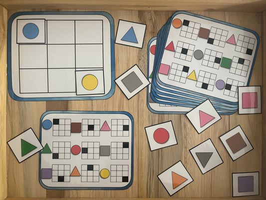 Repère spatial des formes et couleurs