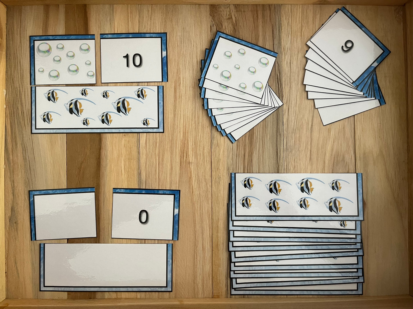 Association de chiffres et de poissons