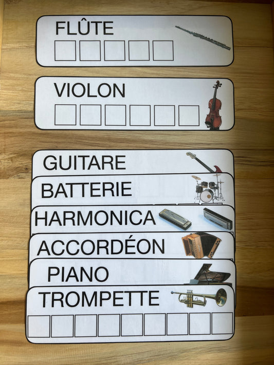 Ecriture des instruments de musique