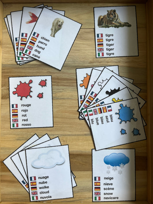 Cartes de mots dans différentes langues (1)
