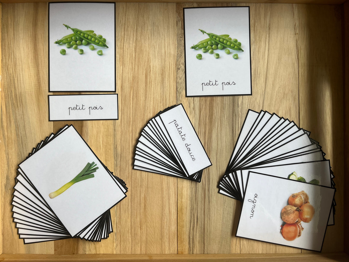 Cartes de nomenclature des légumes