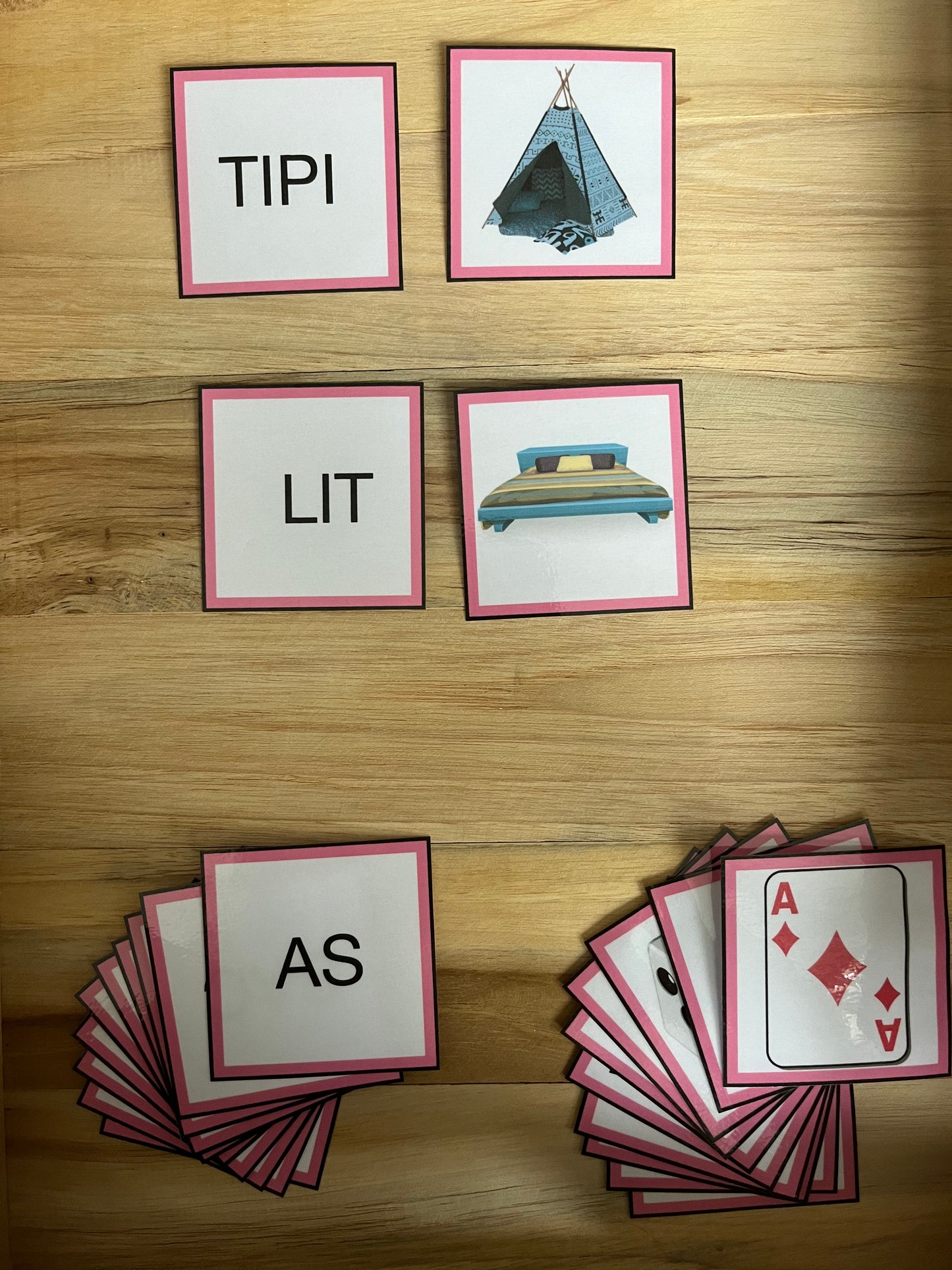 Mots et images (série rose)