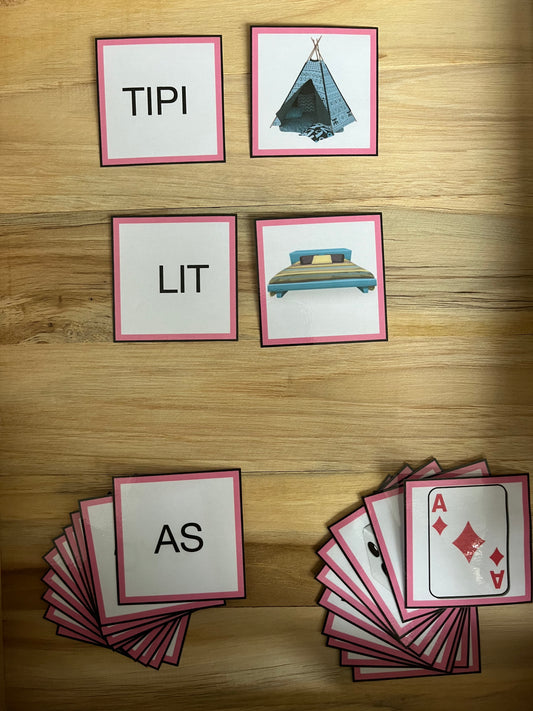 Mots et images (série rose)