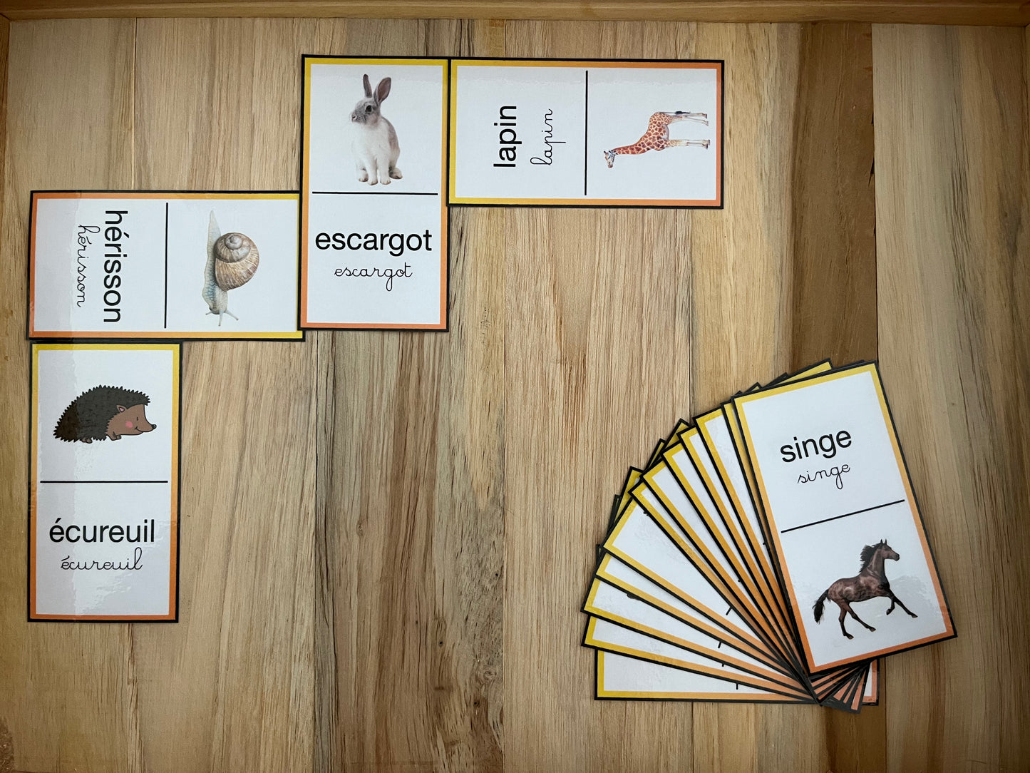 Domino images et mots des animaux