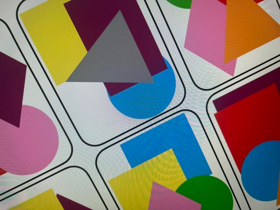 Formes en couleurs avec modèles