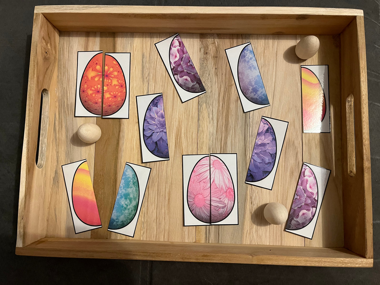 symétrie oeufs de pâques